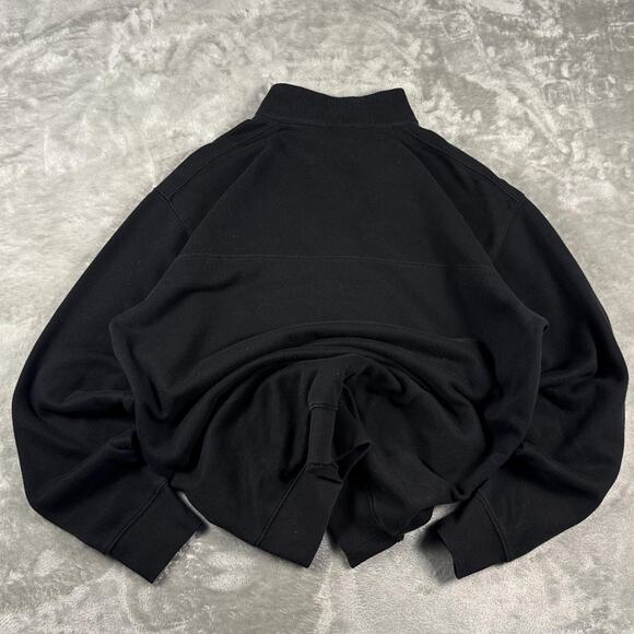 Columbia Quarter Zip Pullover Sweater Men's L Black Knit Long Sleeve - Picture 2 of 7